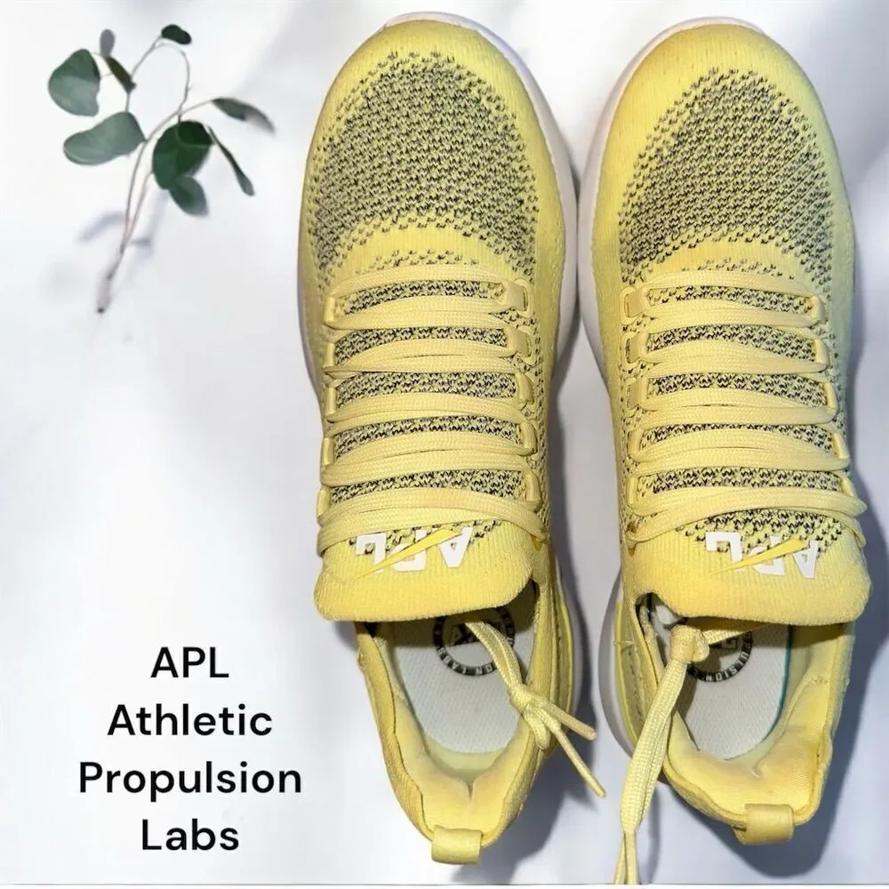 APL Women's TechLoom Performance Breeze Sneakers Bright Yellow Lightweight Shoe
